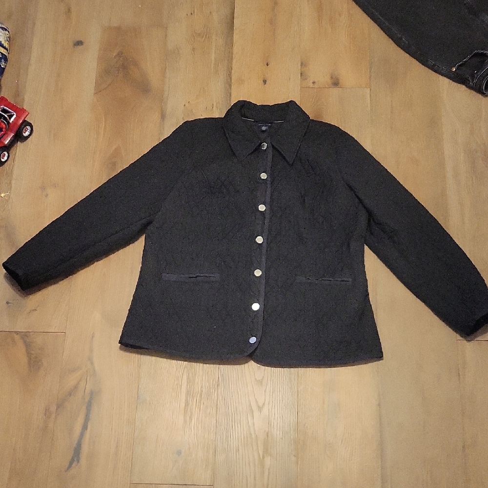 Tommy Hilfiger Black Button Down Jacket Plus Size 1X